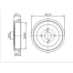 TAMBURO FRENO POST. YARIS 05> IMP. AKE - 42431-52070