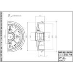 TAMBURO FRENO PEUGEOT 206 ABS - 424741- 424747 - TF8210